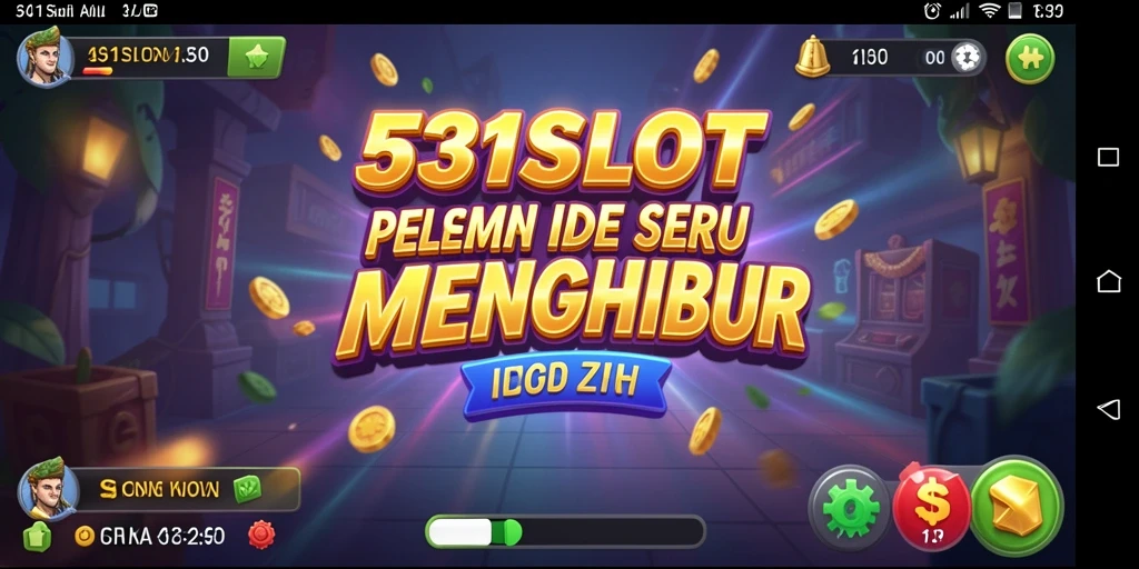 Tampilan gameplay <strong>531SLOT</strong> dengan mesin slot yang berani dan penuh warna.