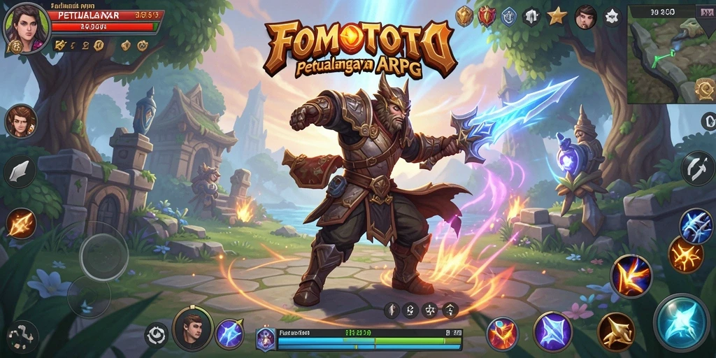 Tampilan gameplay FOMOTOTO yang memukau dan penuh aksi.