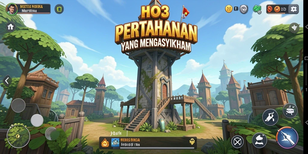 Gameplay seru HO3 pada genre Tower Defense yang mendebarkan.