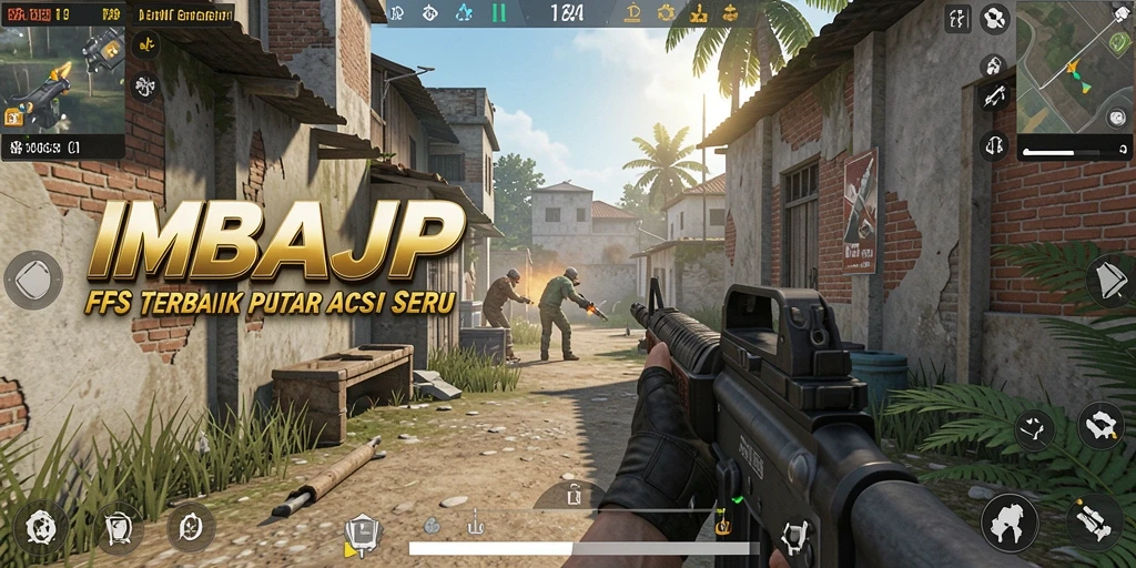 Tampilan gameplay seru dari IMBAJP, tunjukkan aksi FPS nyata.