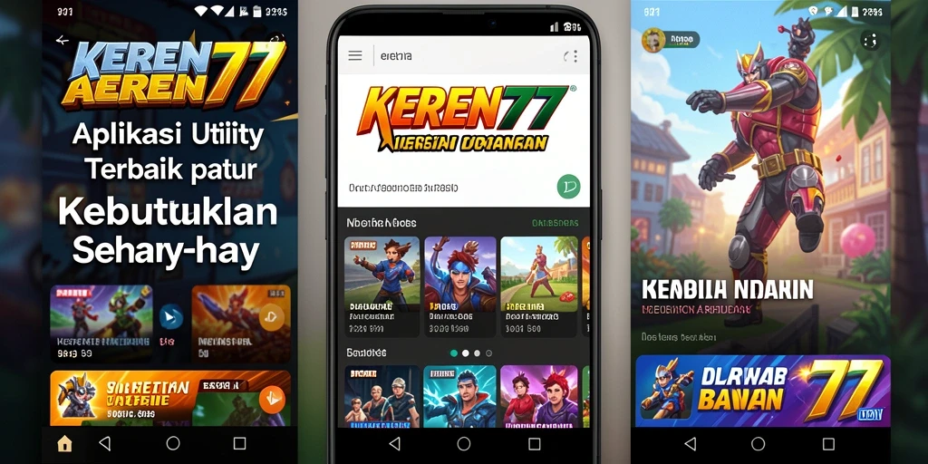 Tampilan utama KEREN77 yang sederhana dan intuitif untuk kebutuhan Utility.