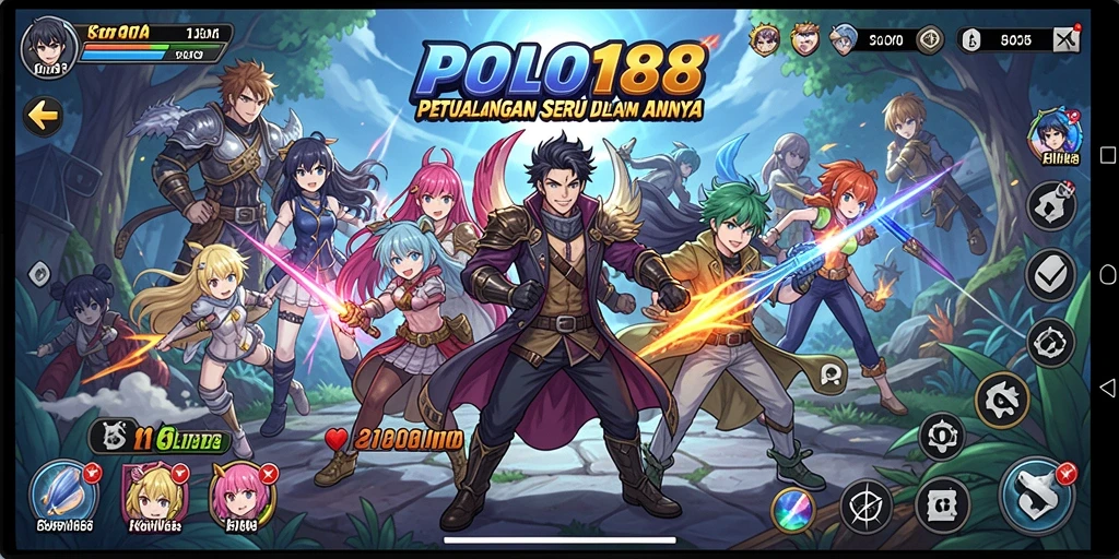 Tampilan gameplay seru di dunia Anime POLO188.
