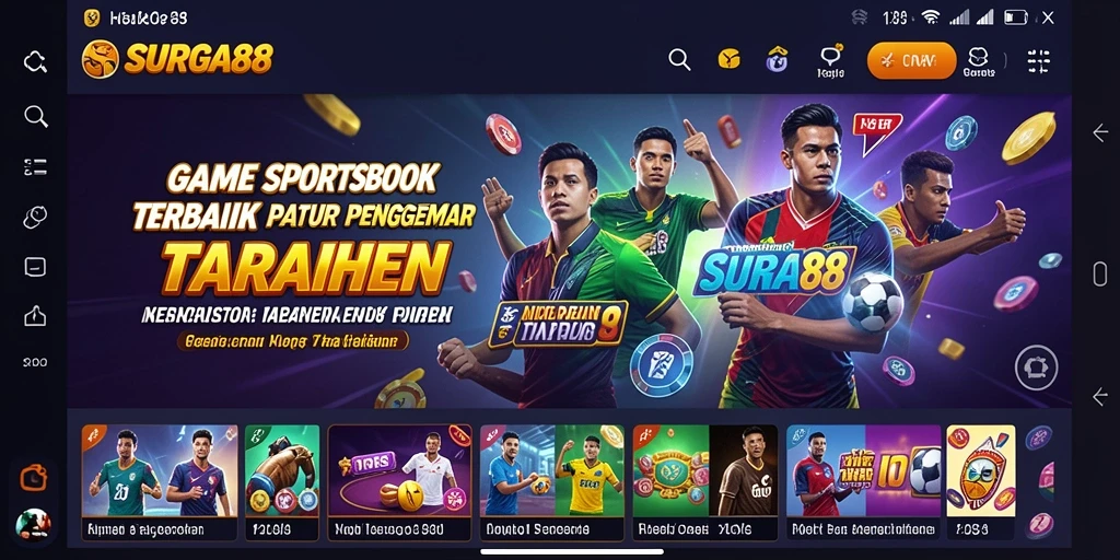 Tampilan menarik saat bermain di aplikasi sportsbook SURGA88.