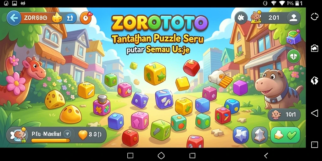 Tampilan gameplay menarik dari ZOROTOTO yang penuh warna.